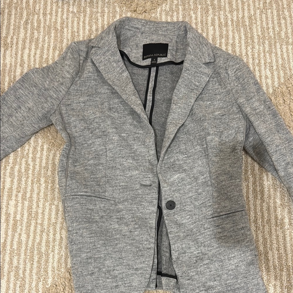 Banana Republic Women's Gray Knit Blazer